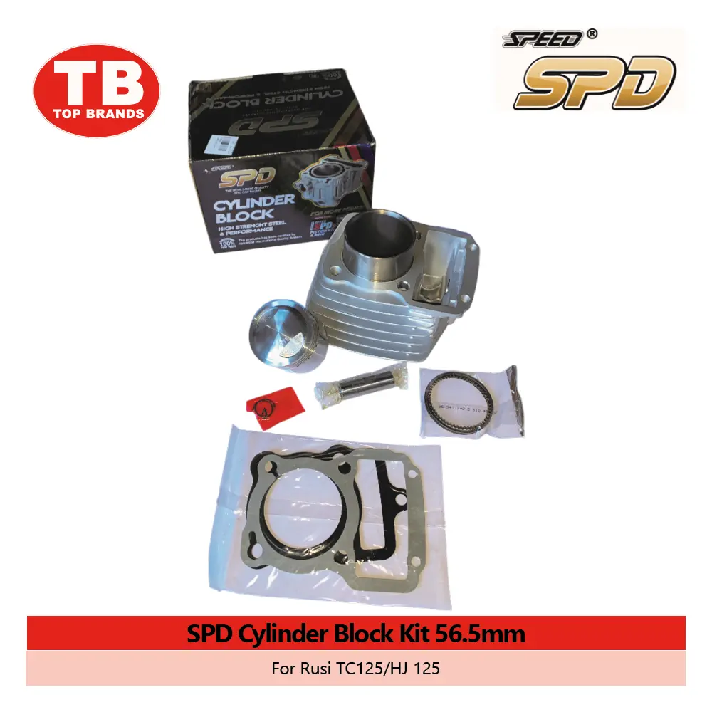 CYL BLOCK W/PISTON KIT / RUSI TC125 HJ125 (WINNER) 56.5MM / SPD - LZD 