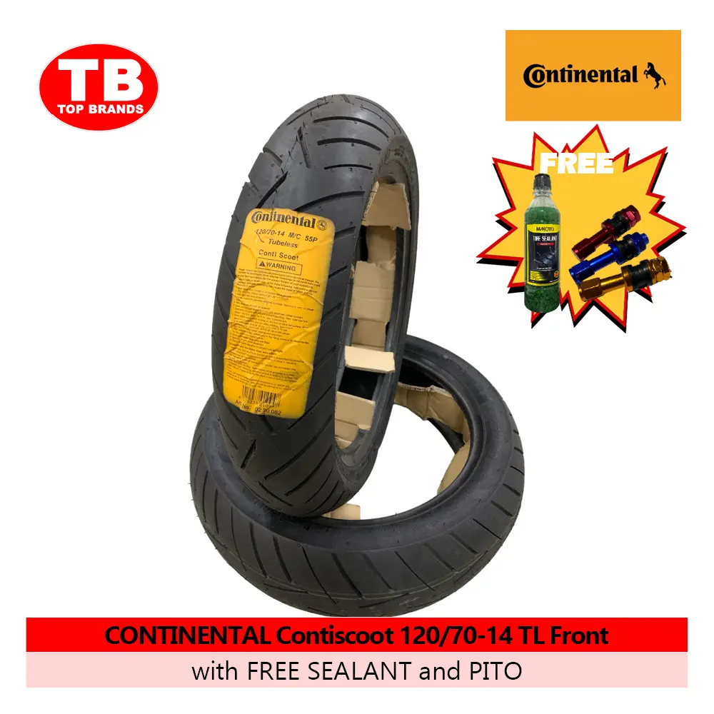 TIRE CONTINENTAL / TLF 120/70-14 AEROX/ CONTISCOOT / SRP2565 -DST- LZD