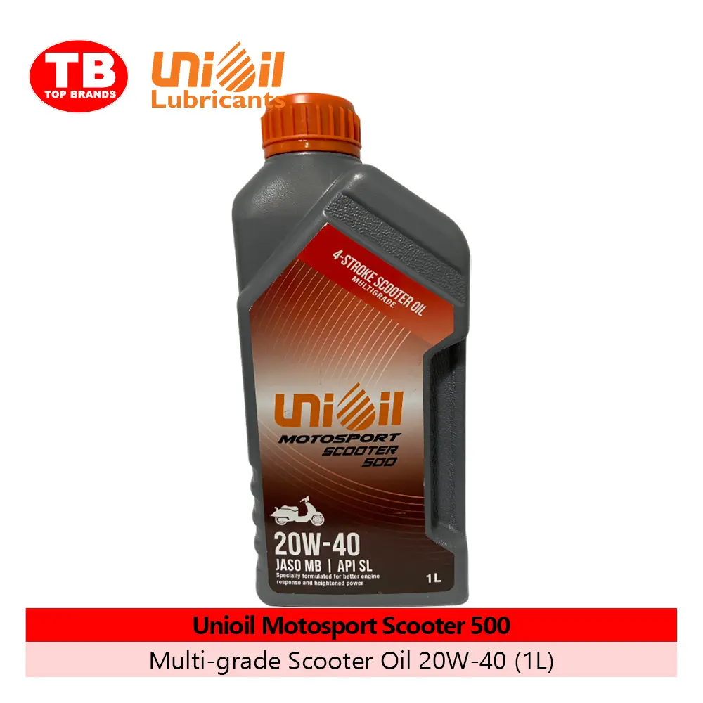 -OIL ENGINE UNIOIL 500 MULTI-GRADE SCOOTER / 12X1000ML MB SL AT 20W-40 - LZD