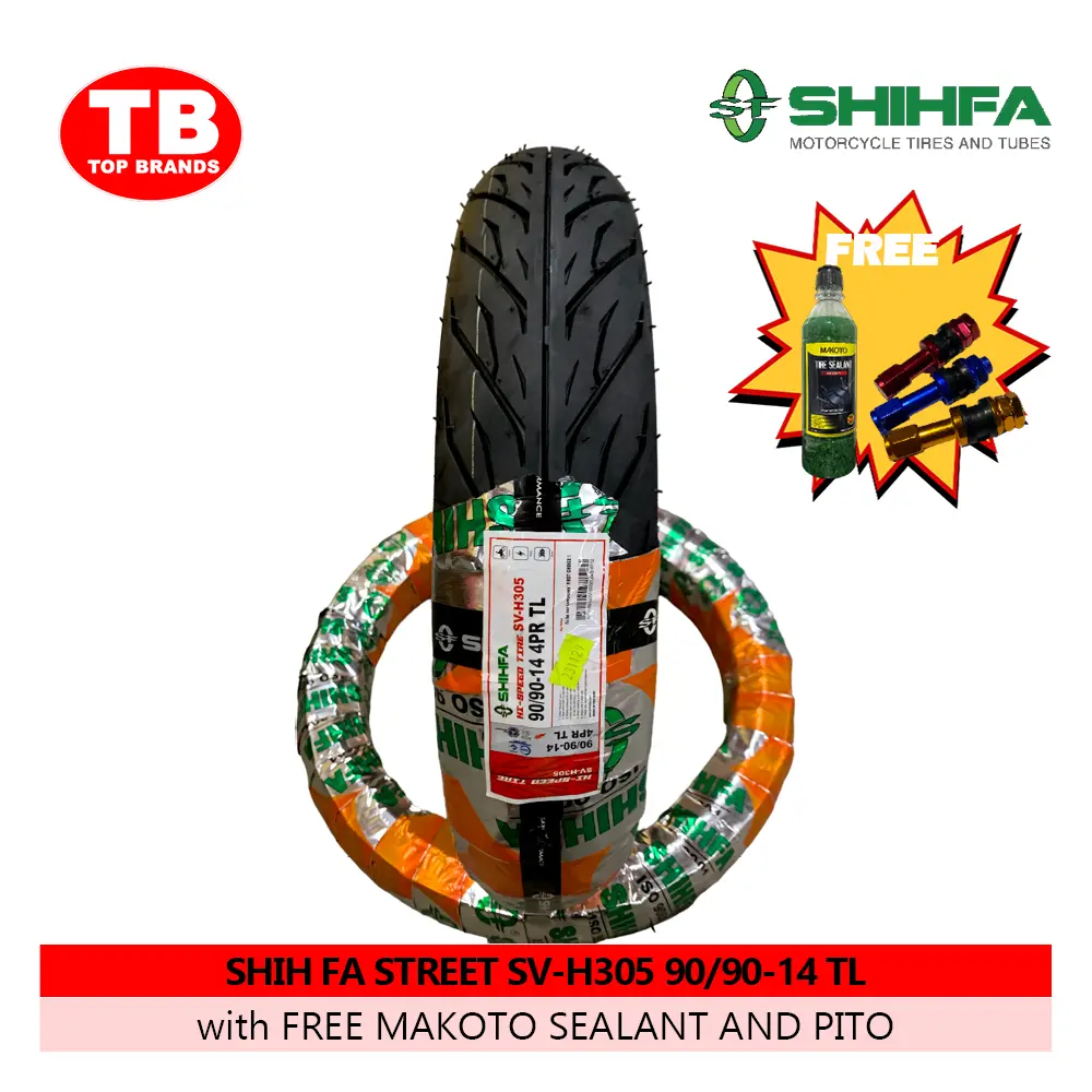 TIRE SHIH FA / TL 90/90-14 SV-H305 4PLY (DOT 2024) - LZD - FMV 