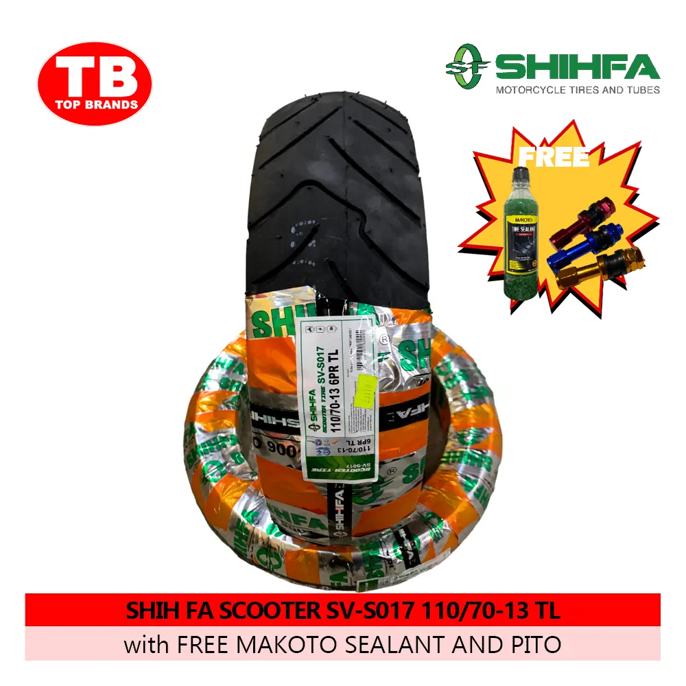 TIRE SHIH FA SCOOTER / TL 110/70-13 SV-S017 6PLY (DOT 2024) NMAX FMV- LZD 