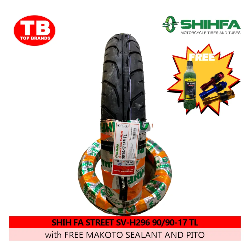 TIRE SHIH FA / TL 90/90-17 SV-H296 4PLY (DOT 2024) - LZD 