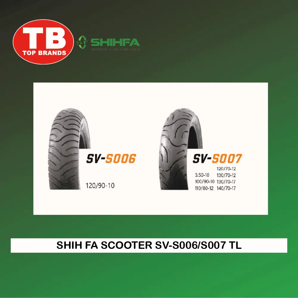 TIRE SHIH FA DEMON DSIGN / TL 110/80-12 SV-S007 6PLY (DOT 2024) - LZD 
