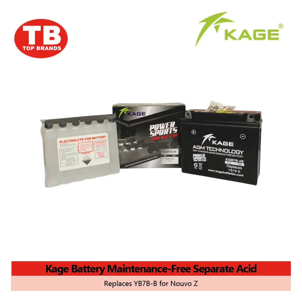 BATTERY MF SEP. ACID / KGM7B-4B/ YB7B-B / KAGE - LZD