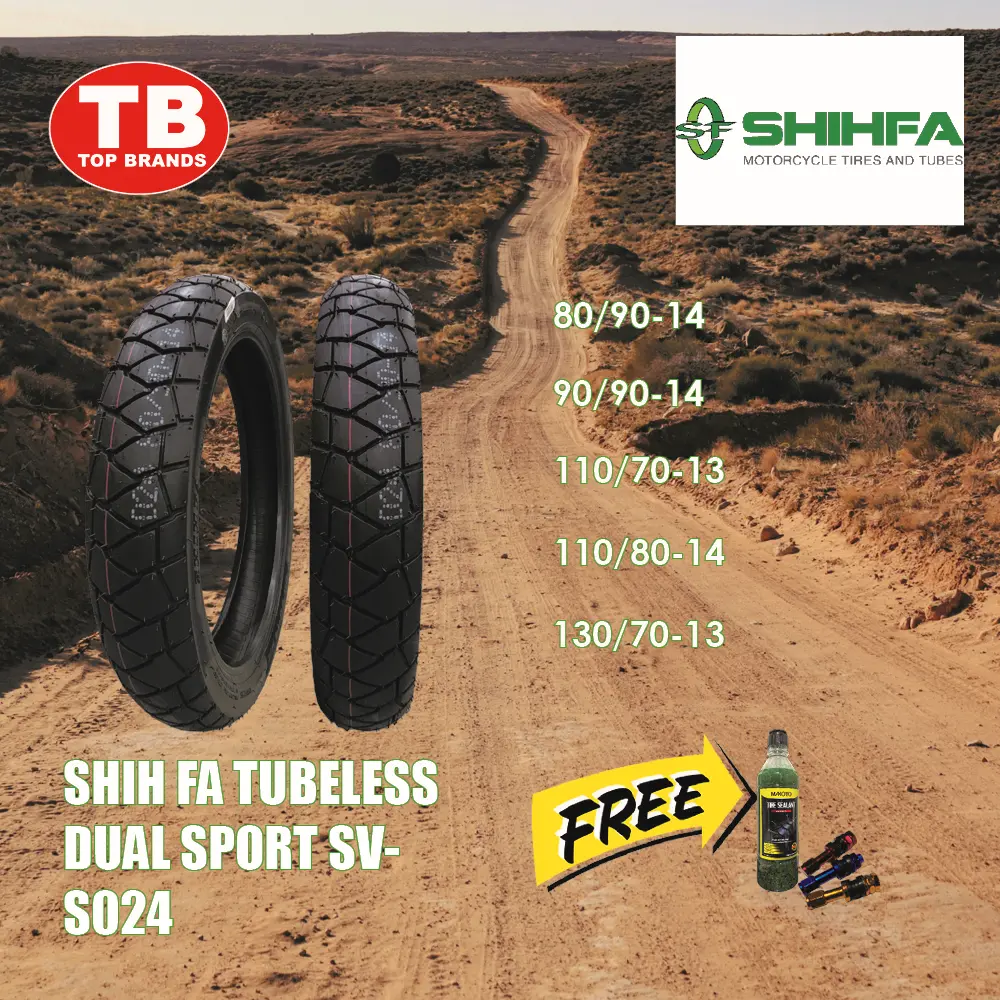 TIRE SHIH FA DUAL SPORT / TL 110/80-14 ADV SV-S024 6PLY (DOT 2024) - LZD - FMV 