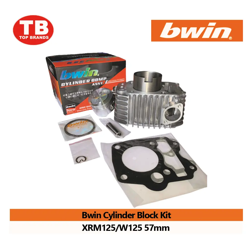 CYL BLOCK W/PISTON KIT / XRM125/W125 57MM / BWIN - LZD 