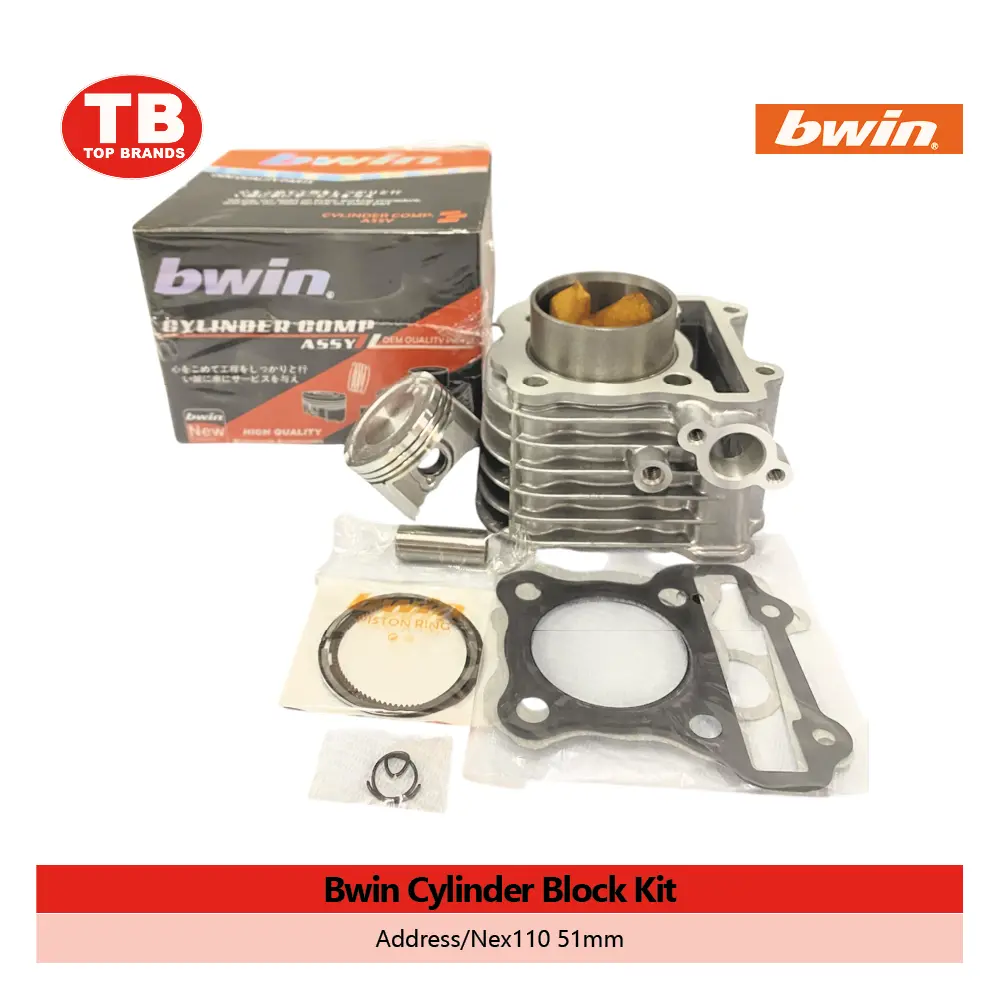CYL BLOCK W/PISTON KIT / ADDRESS/NEX110 51MM / BWIN - LZD 