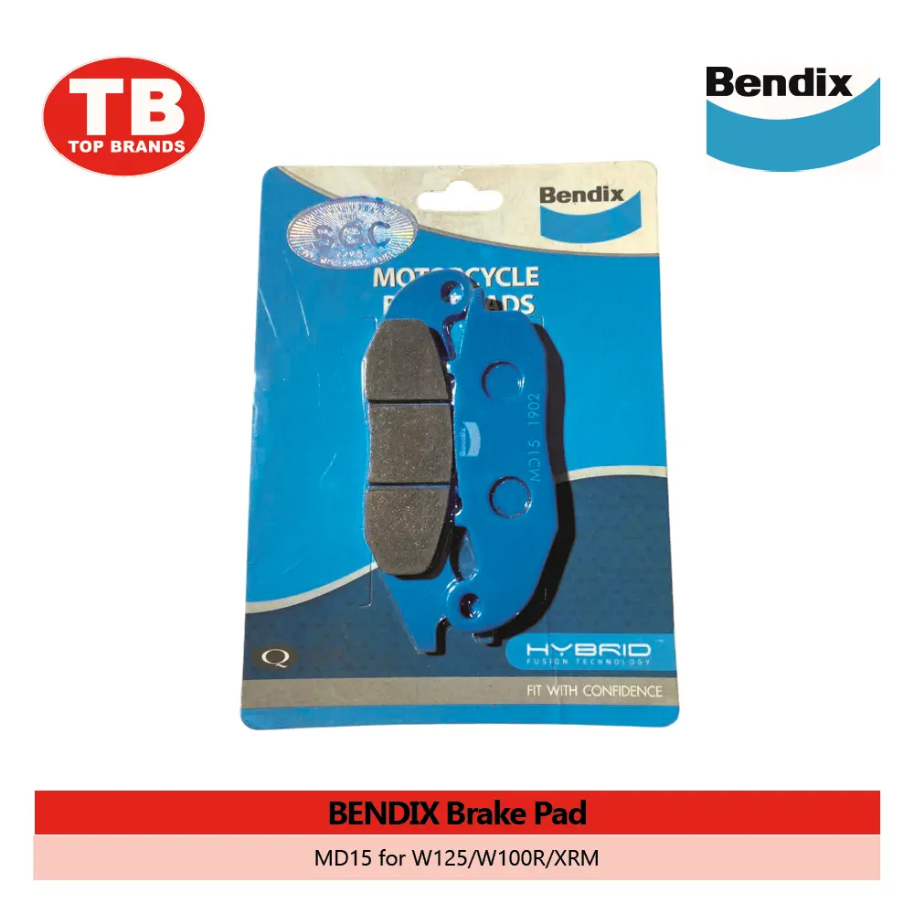 BRAKE PAD / W125/W100R/XRM NEW MD15 / BENDIX - LZD 