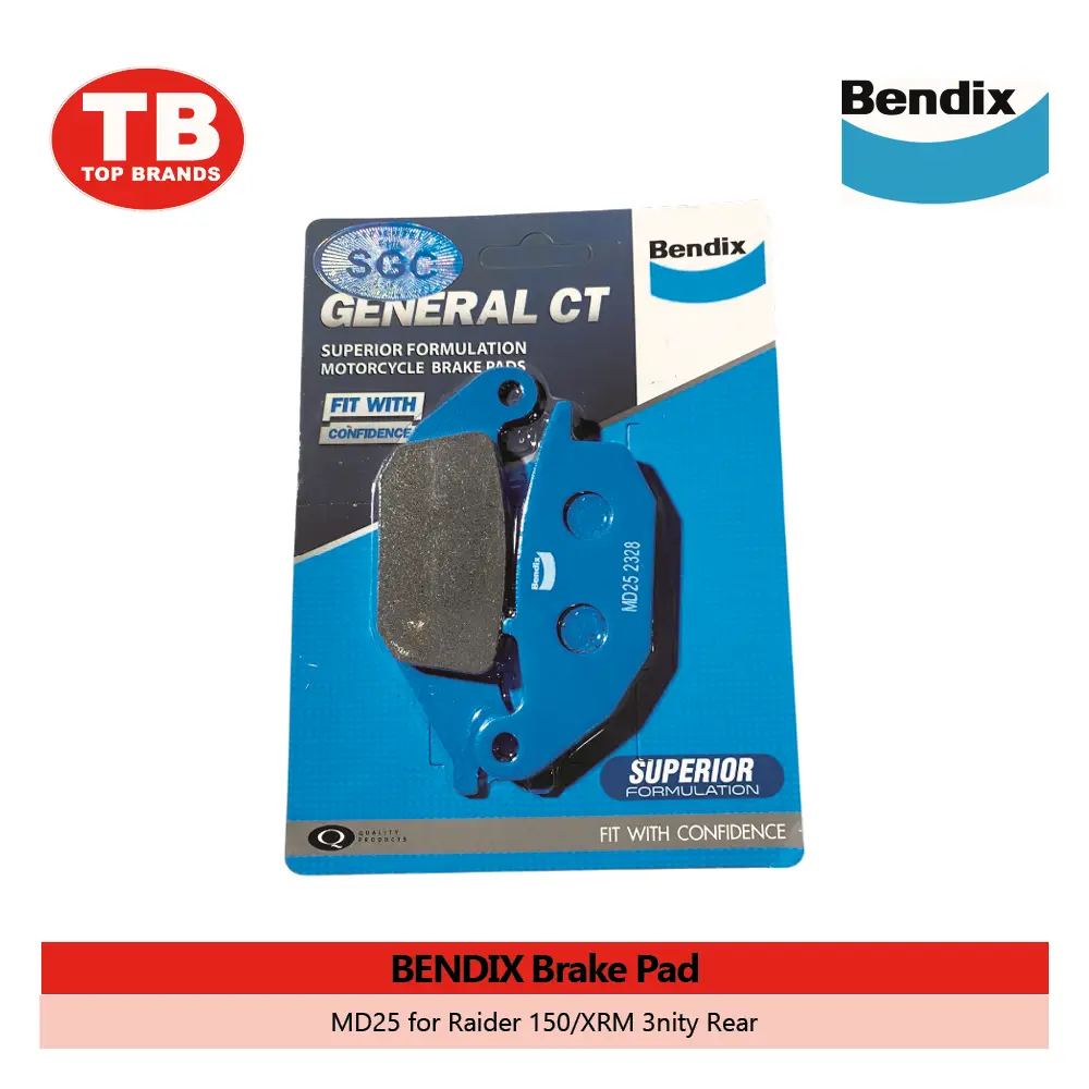 BRAKE PAD / RAIDER150/XRM 3NITY REAR MD25 / BENDIX - FMV - LZD 