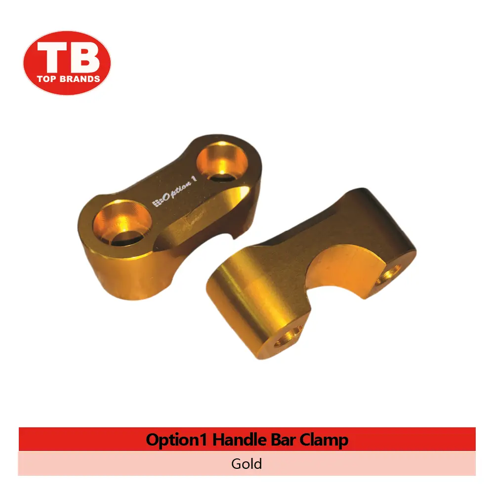 HANDLE BAR CLAMP ALLOY OPTION 1 / GOLD - LZD 