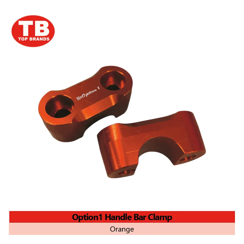 HANDLE BAR CLAMP ALLOY OPTION 1 / ORANGE - LZD 