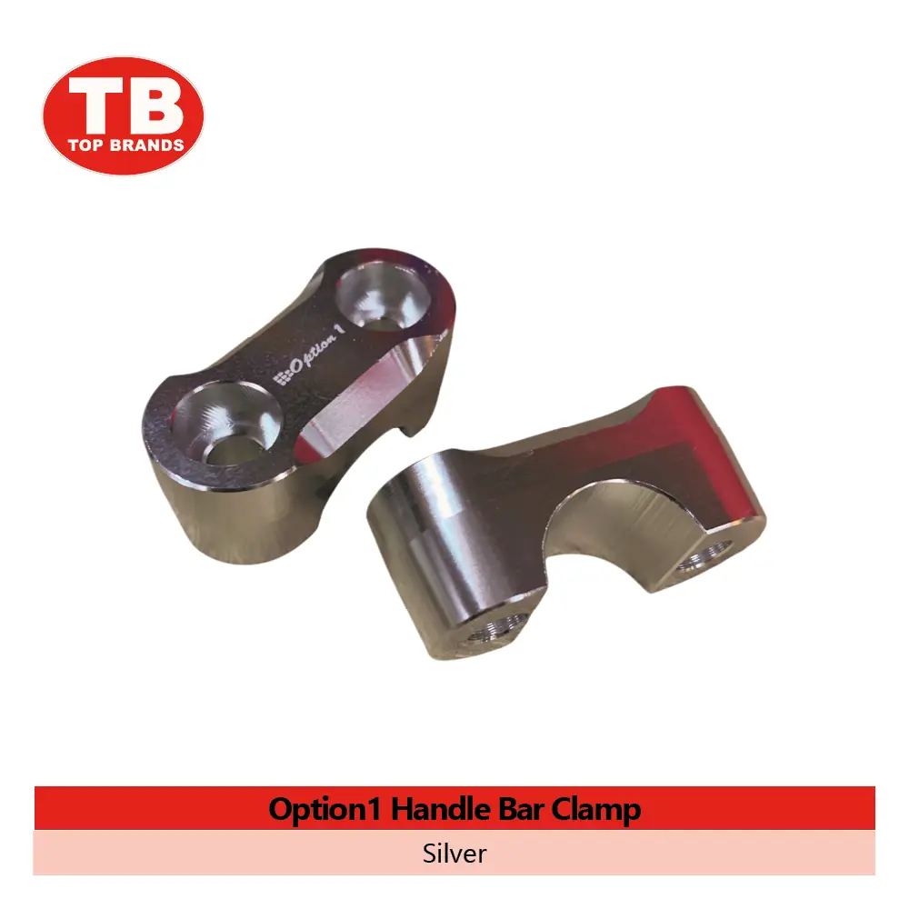 HANDLE BAR CLAMP ALLOY OPTION 1 / SILV - LZD 