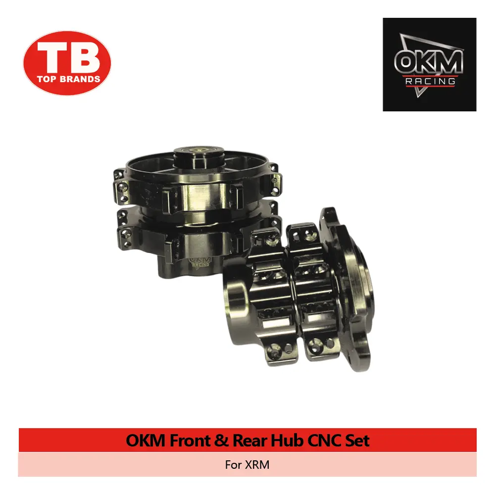 HUB FRONT & REAR CNC / XRM BLACK / OKM - LZD