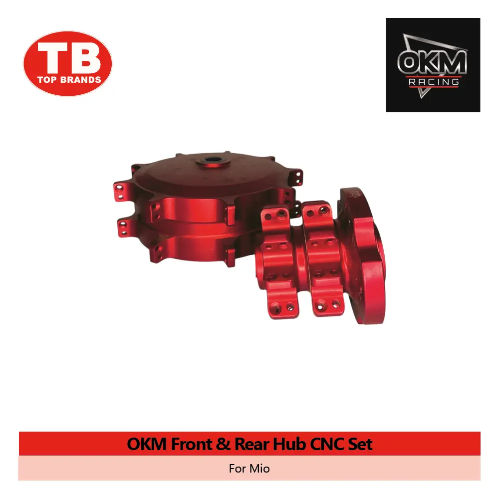 HUB FRONT & REAR CNC / MIO RED / OKM - LZD