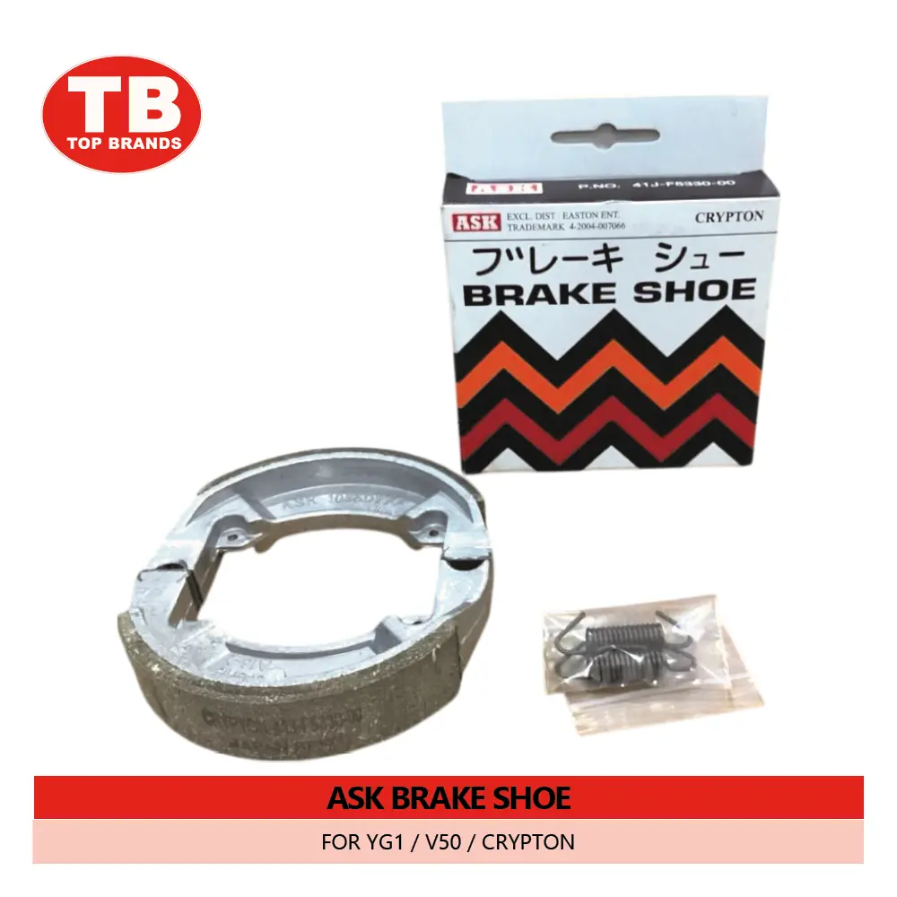 BRAKE SHOE / (100PRS/BOX) YG1/V50/CRYPTON / ASK - LZD
