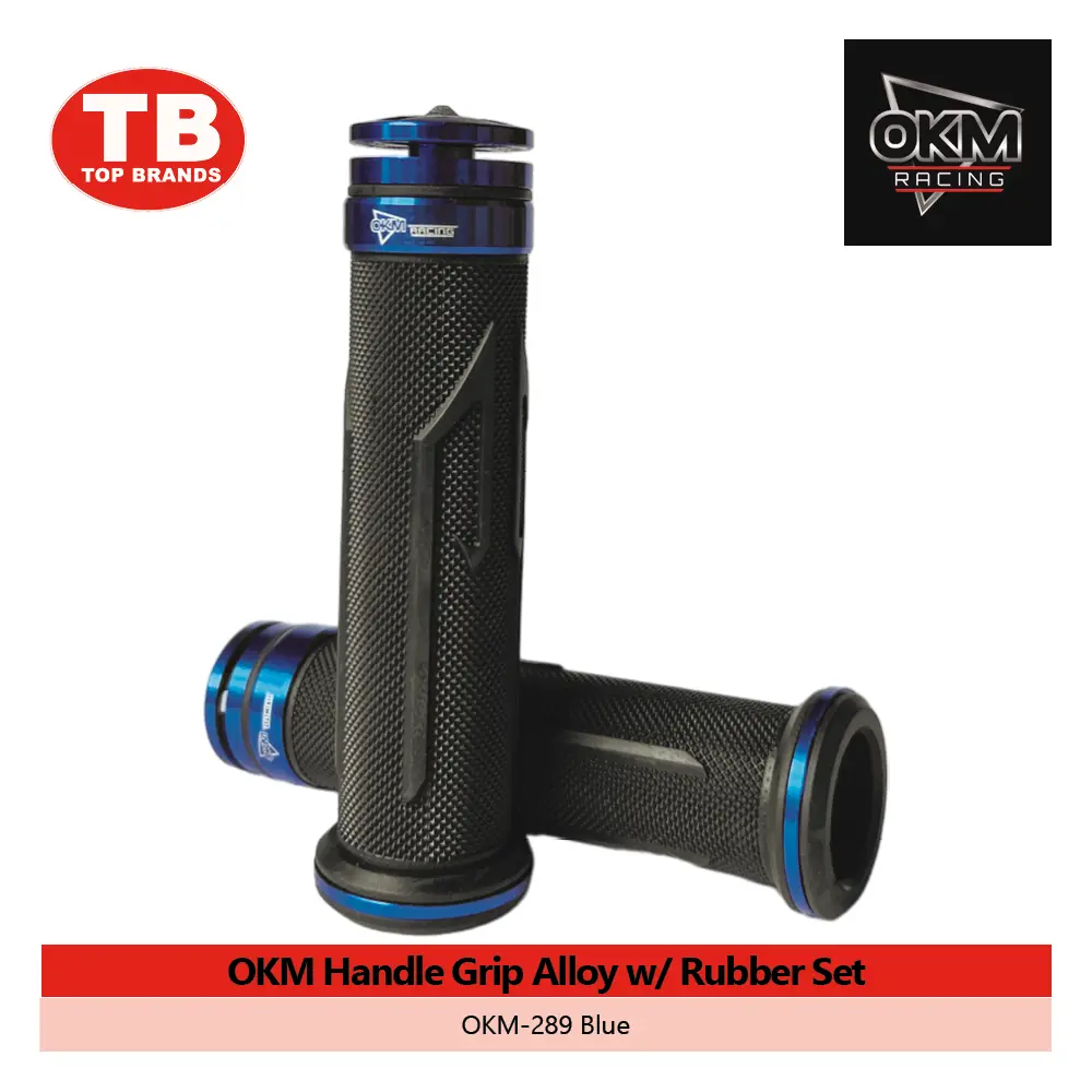 HANDLE GRIP ALLOY W/RUBBER / OKM-298 BLUE - LZD