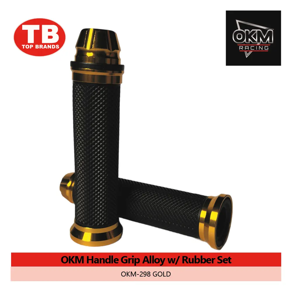 HANDLE GRIP ALLOY W/RUBBER / OKM-298 GOLD - LZD 