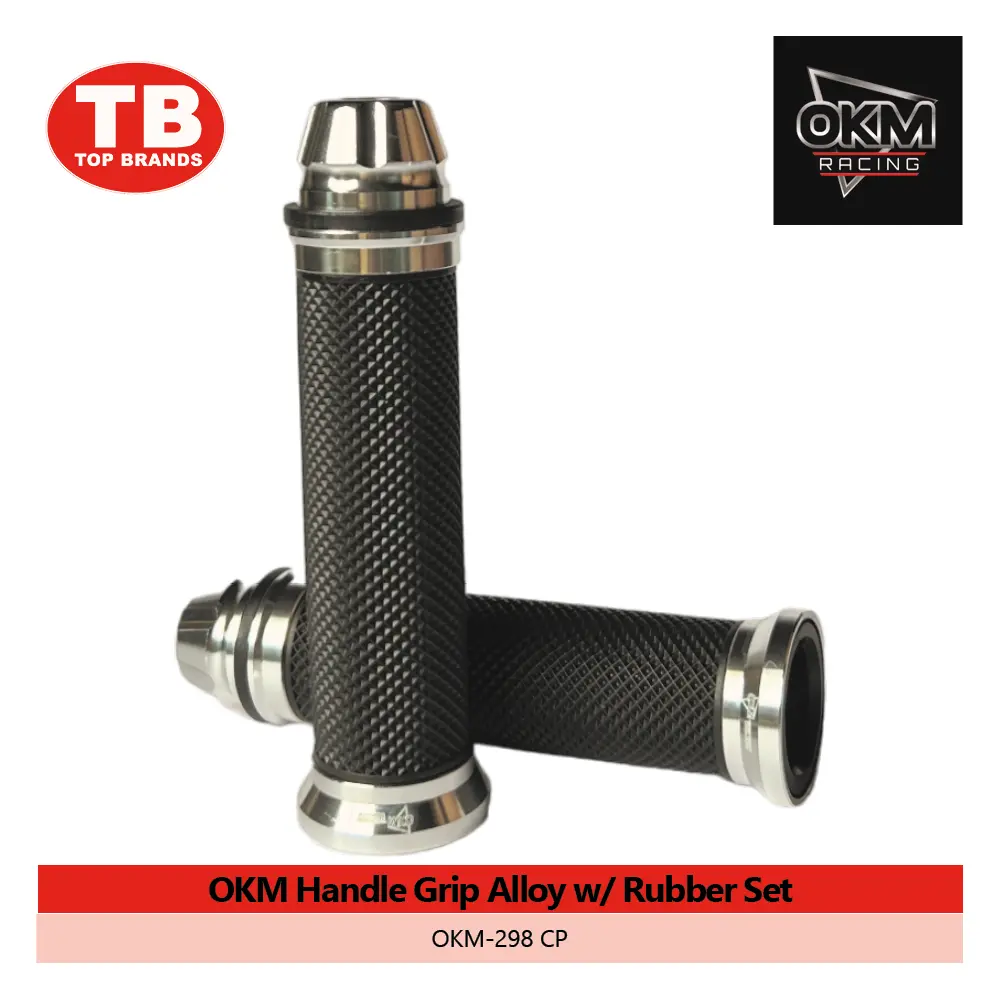 HANDLE GRIP ALLOY W/RUBBER / OKM-298 CP - LZD 