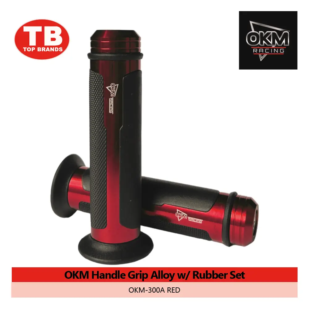HANDLE GRIP ALLOY W/RUBBER OKM / OKM-300A RED - LZD 