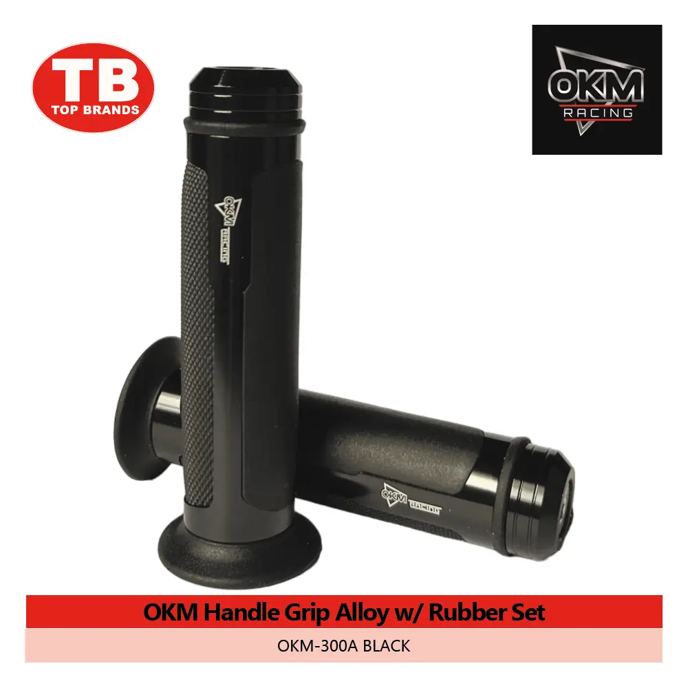 HANDLE GRIP ALLOY W/RUBBER OKM / OKM-300A BLACK - LZD