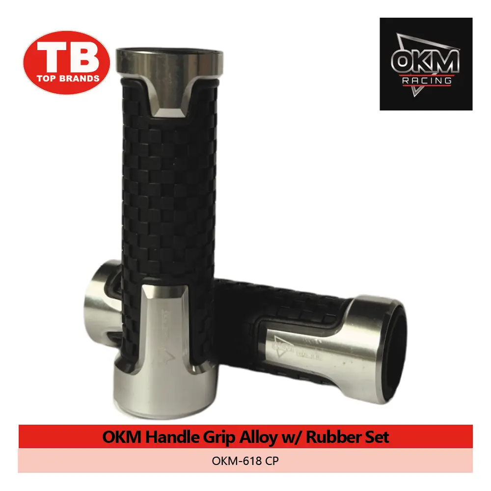 HANDLE GRIP ALLOY W/RUBBER / OKM-618 CP - LZD