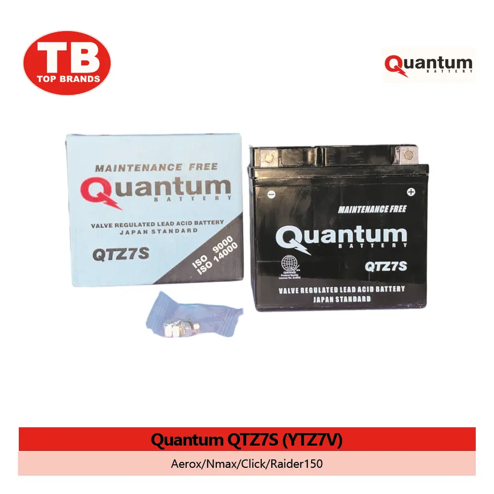 BATTERY MF SEALED / RAIDER150/CLICK/NMAX/AEROX QTZ7S / QUANTUM (10PCS/BOX) - FMV - LZD 