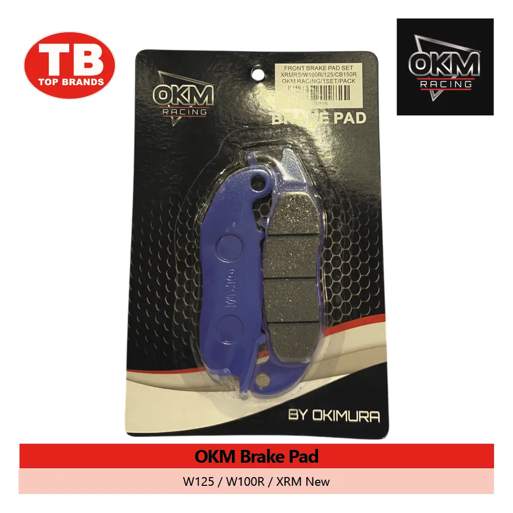 BRAKE PAD / W125/W100R/XRM NEW / OKM - LZD - FMV 