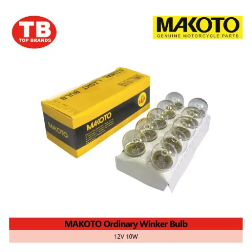 [90000301] BULB WINKER ORD / 12V 10W / MAKOTO (10PCS/BOX) - FMV - LZD
