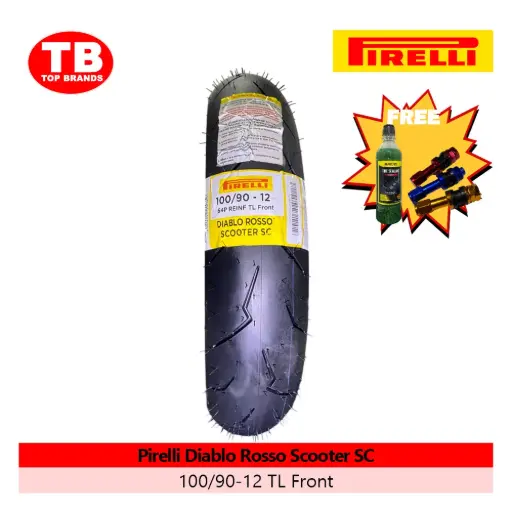 [A22505] TIRE DIABLO ROSSO SCOOTER SC STR / 100/90-12 TLF / PIRELLI / SRP4050 - LZD