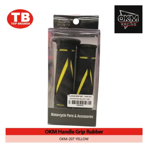 [OM343K] HANDLE GRIP ALLOY W/RUBBER OKM / OKM-207 YELLOW - LZD