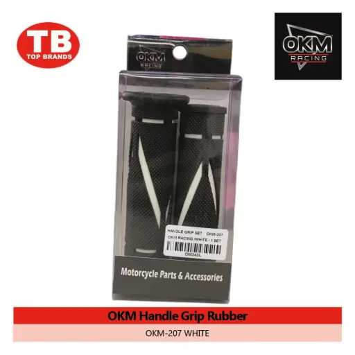 [OM343L] HANDLE GRIP ALLOY W/RUBBER OKM / OKM-207 WHITE - LZD