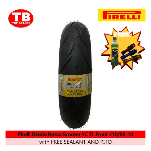 [A22506] TIRE DIABLO ROSSO SCOOTER SC STR / 110/80-14 TLF / PIRELLI / SRP4320 - LZD