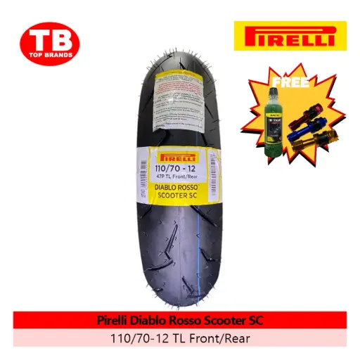 [A22770] TIRE DIABLO ROSSO SCOOTER SC STR / TLF/R 110/70-12 / PIRELLI / SRP4050 - LZD