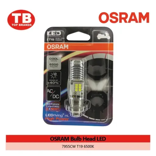 [4062172409636] BULB HEAD LED / 7955CW T19 6500K 13.5V 7/7W / OSRAM - FMV - LZD