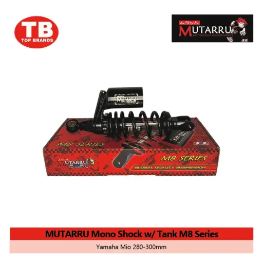 [A22495] MONO SHOCK W/ TANK M8 SERIES / MIO 280-300MM BLACK / MUTARRU - LZD