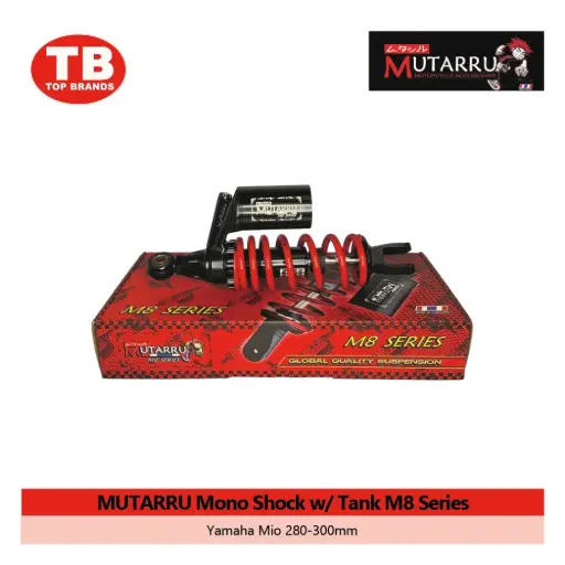 [A22496] MONO SHOCK W/ TANK M8 SERIES / MIO 280-300MM RED / MUTARRU - LZD