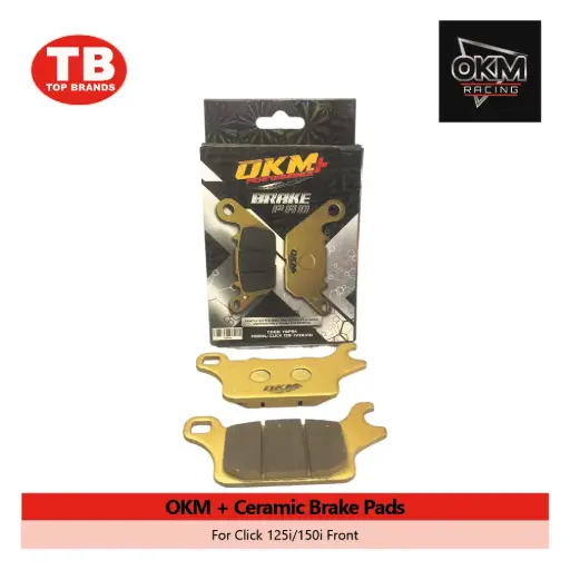 [YBP54] BRAKE PAD CERAMIC / CLICK125I V2&V3/CLICK150I V2/CLICK160 FRONT / OKM+ - LZD