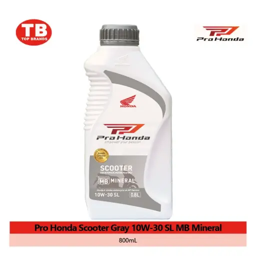[08232-2MB-K8LPP] OIL ENGINE PRO HONDA GRAY SCOOTER / 24X800ML 10W-30 SL MB MINERAL / HPI - LZD