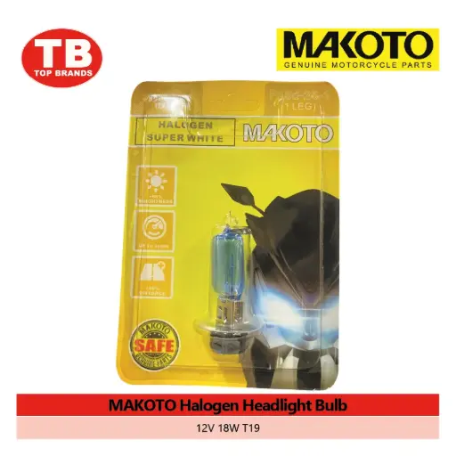 [101259] BULB HEAD HALOGEN MAKOTO / 12V 18W 1L S/WHITE - LZD