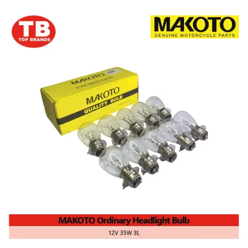 [108414] BULB HEAD ORD MAKOTO / 12V 35W 3L (10PCS/BOX) - LZD