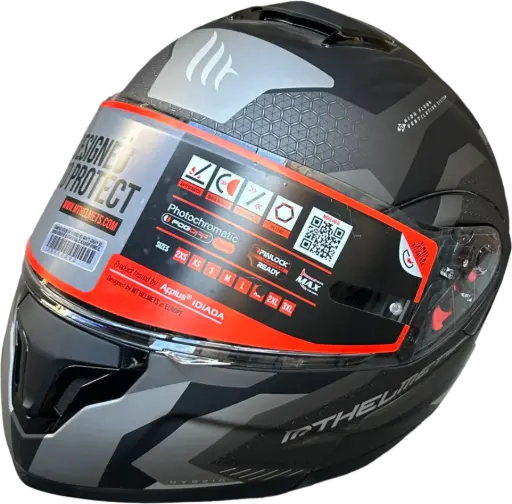 [20068300] HELMET MT ATOM SV 342M / M M.BLACK/GRAY HYBRID - LZD