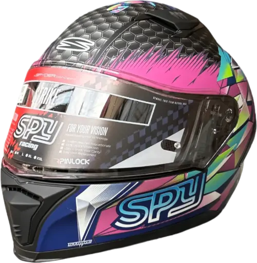 [21070634] HELMET SPYDER STRIKE G 3P2M_FP / M MATT BLACK/PURPLE S2 - LZD