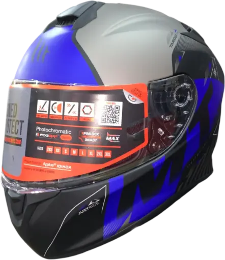[21070851] HELMET MT TARGO G 3721M / 2XL M.BLACK/BLUE ODAR - LZD