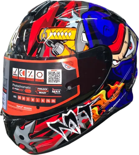 [21070855] HELMET MT TARGO FULL FACE / G 3611 L BLACK/RED/GREY HANZO - LZD