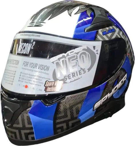 [21071014] HELMET SPYDER RECON2 GD 375_S / L BLACK/BLUE BLADE - LZD