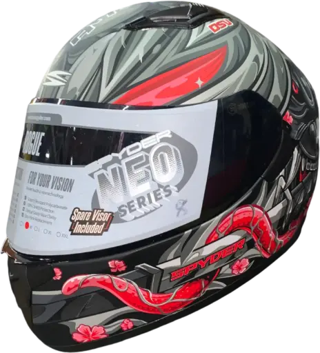 [21071356] HELMET SPYDER NEO ROGUE HANYA GD / 343_S M BLACK/GRAY/RED - LZD