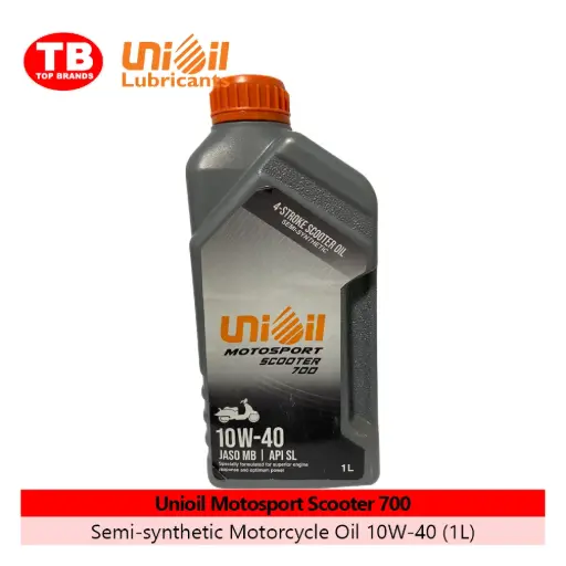 [4806017901769] -OIL ENGINE UNIOIL SCOOTER 700 SEMI SYNTHETIC / 12X1000ML MB SL AT 10W-40 (A18652) -SRP270 - FMV- LZD