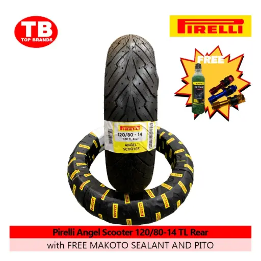 [8019227286403] TIRE ANGEL SCOOTER / 120/80-14 TLR (DOT 2022) / PIRELLI / - LZD