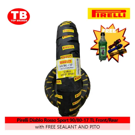 [8019227361407] TIRE DIABLO ROSSO SPORT / 90/80-17 TLF/R (2024) / PIRELLI / - LZD