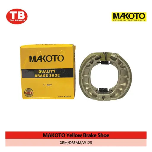 [90000214] BRAKE SHOE W/GROOVE / XRM/DREAM/W125 / MAKOTO YELL - FMV - LZD 